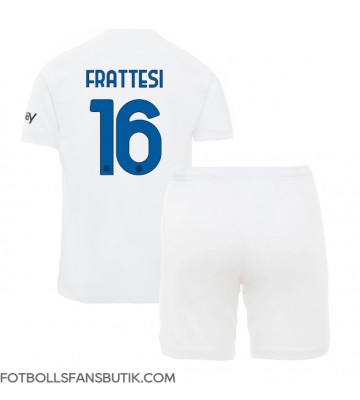 Inter Milan Davide Frattesi #16 Replika Bortatröja Barn 2023-24 Kortärmad (+ Korta byxor)